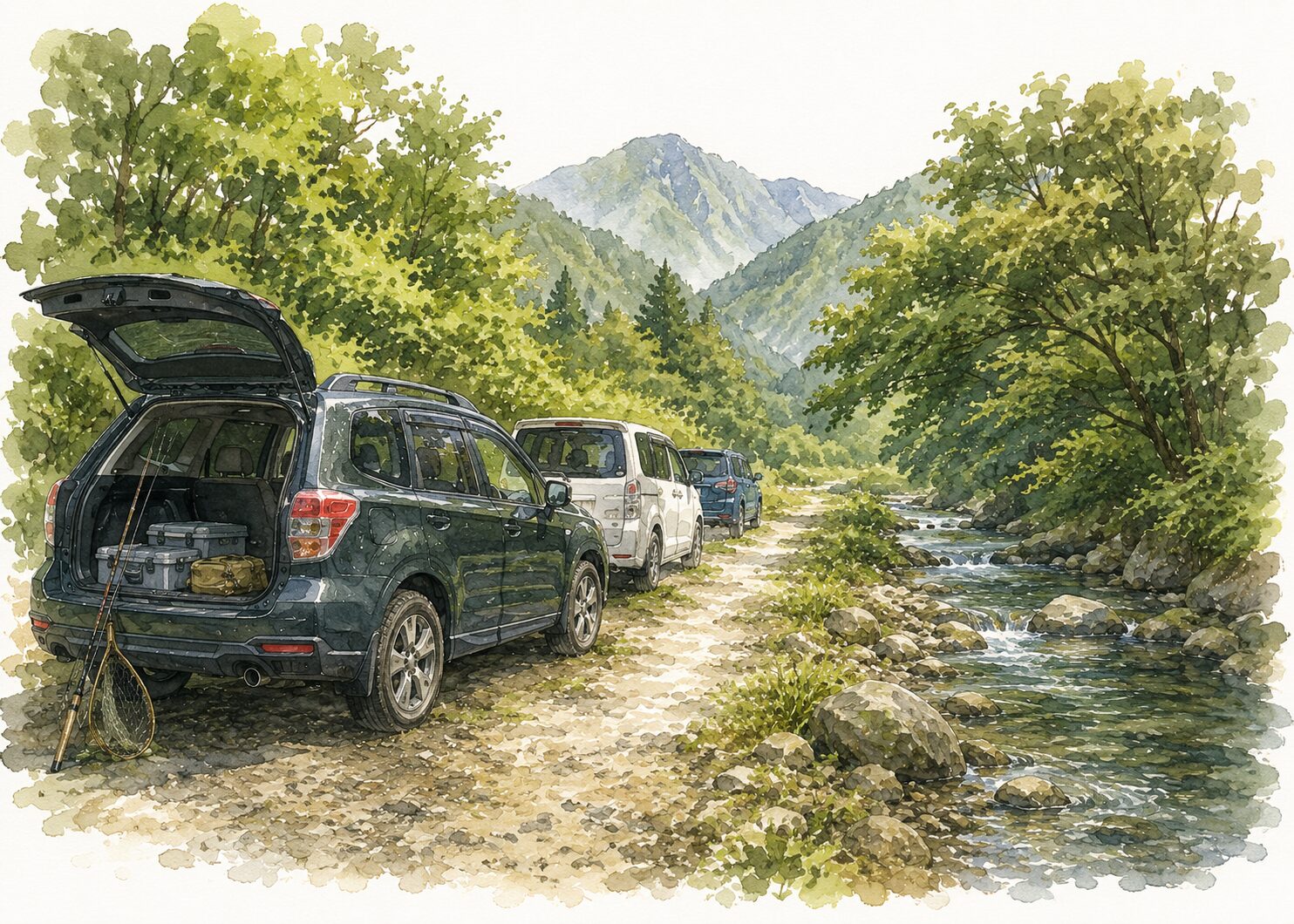 渓流駐車場の防犯意識