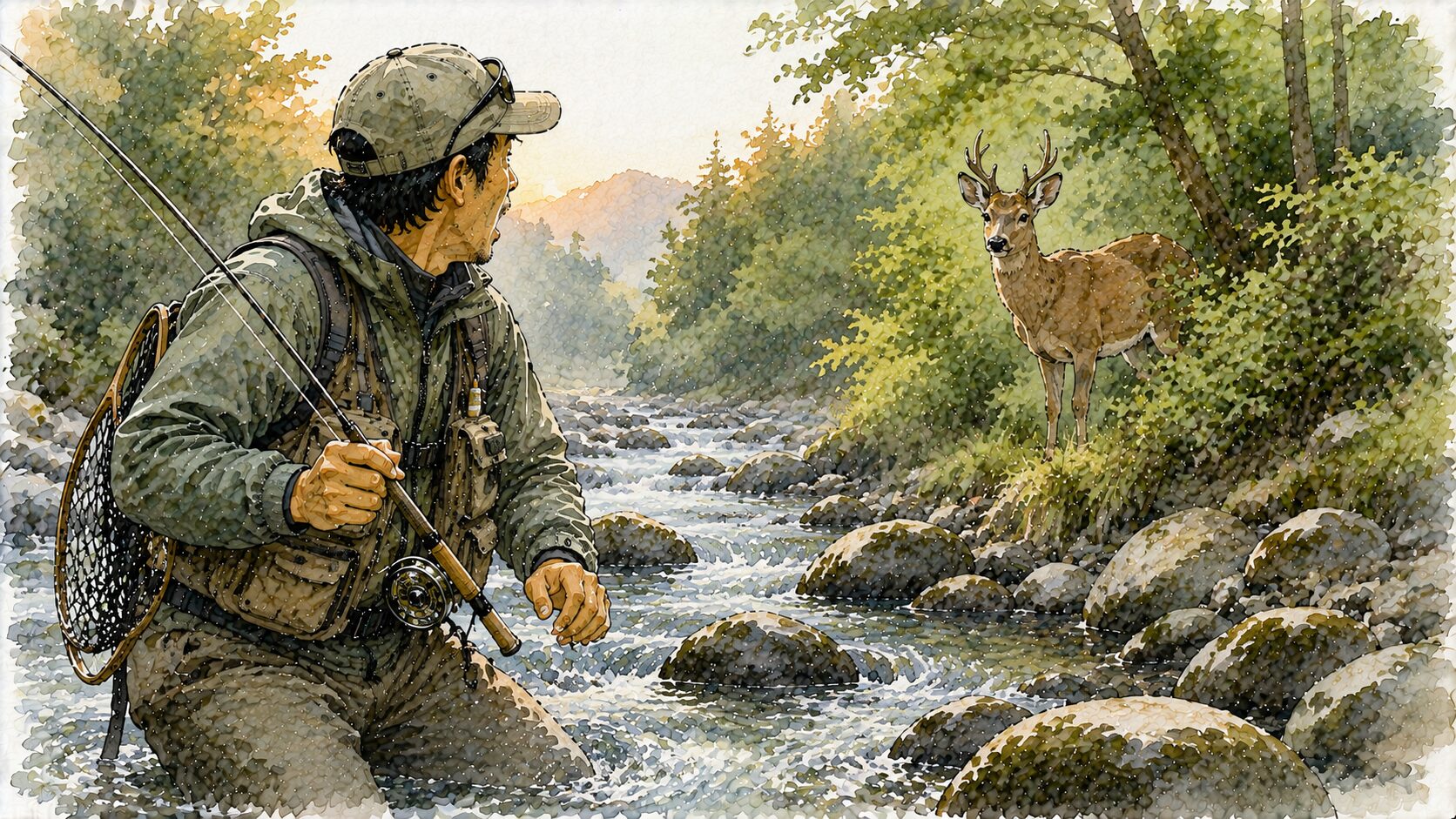 山奥の渓流