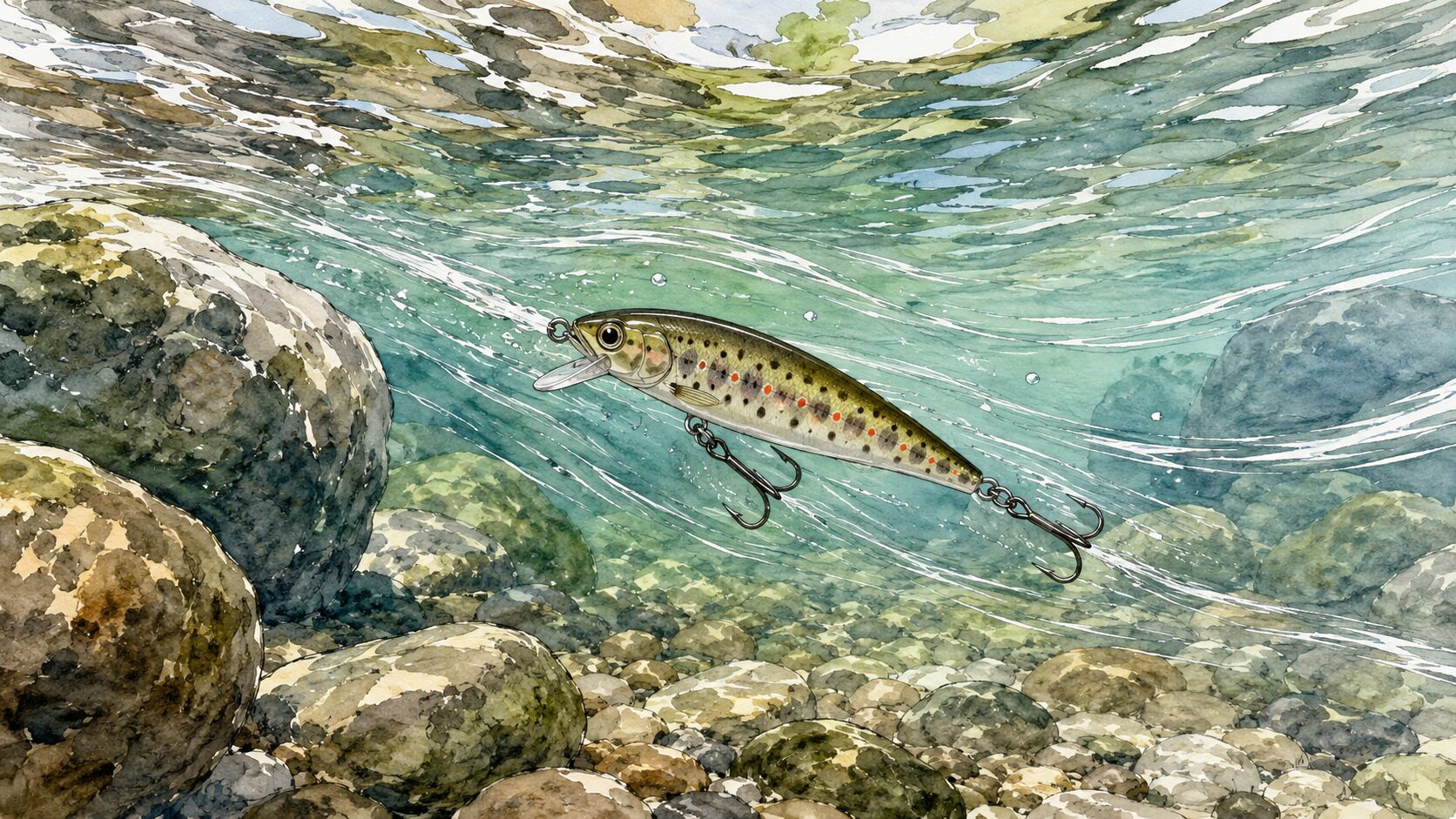 水中で自然に馴染むミノー