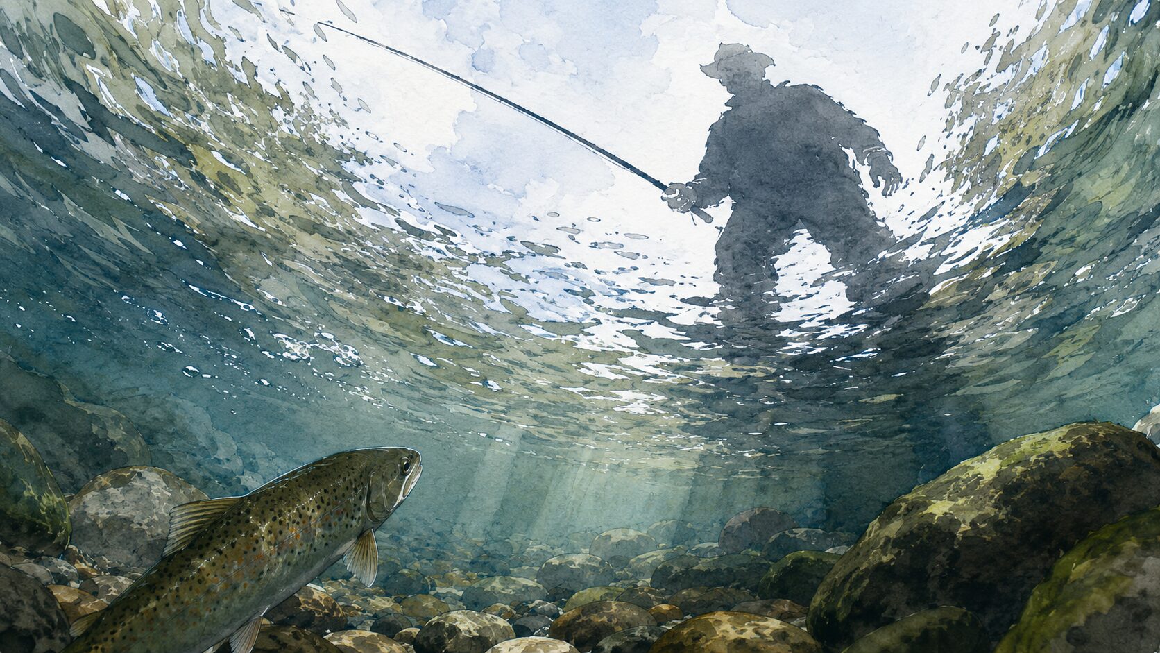 魚から見た人影の怖さ