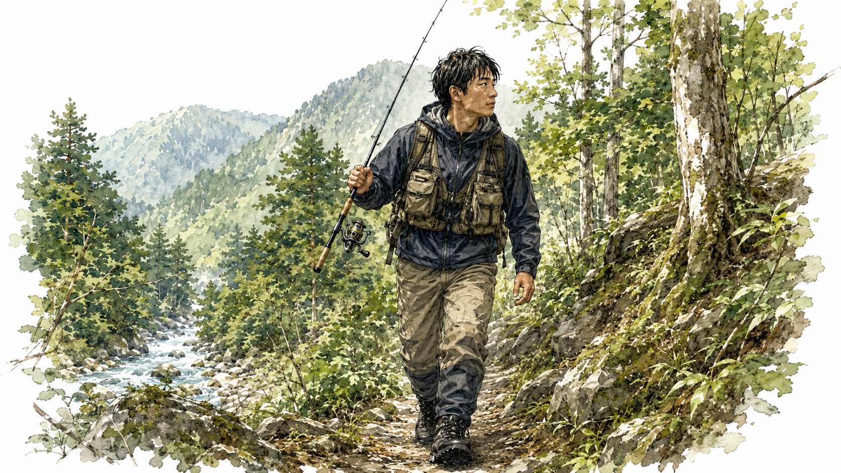 安全に帰宅するアングラー