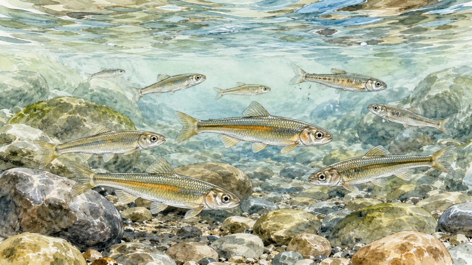 水中の小魚（ベイトフィッシュ）