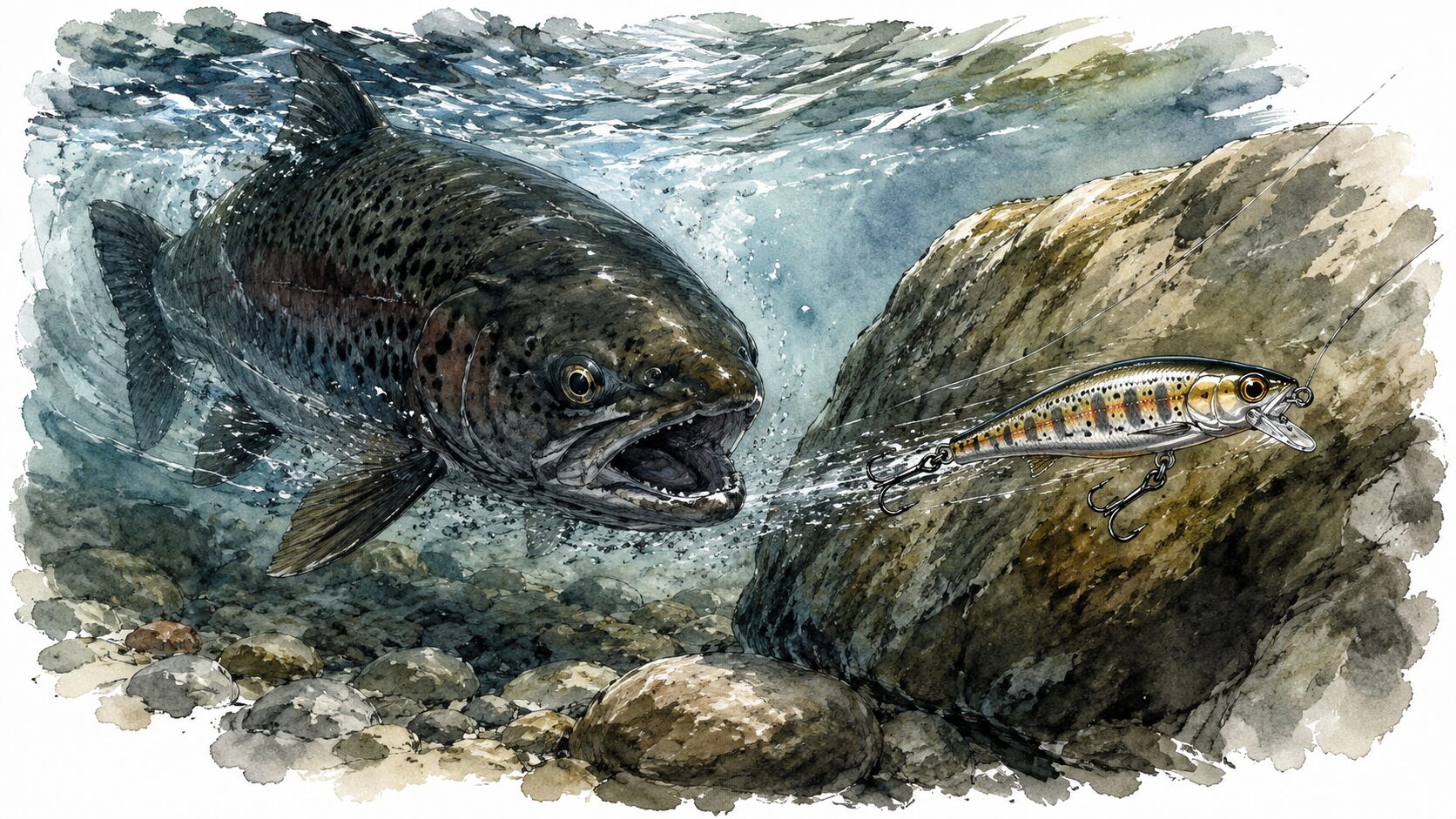 大型魚のチェイス