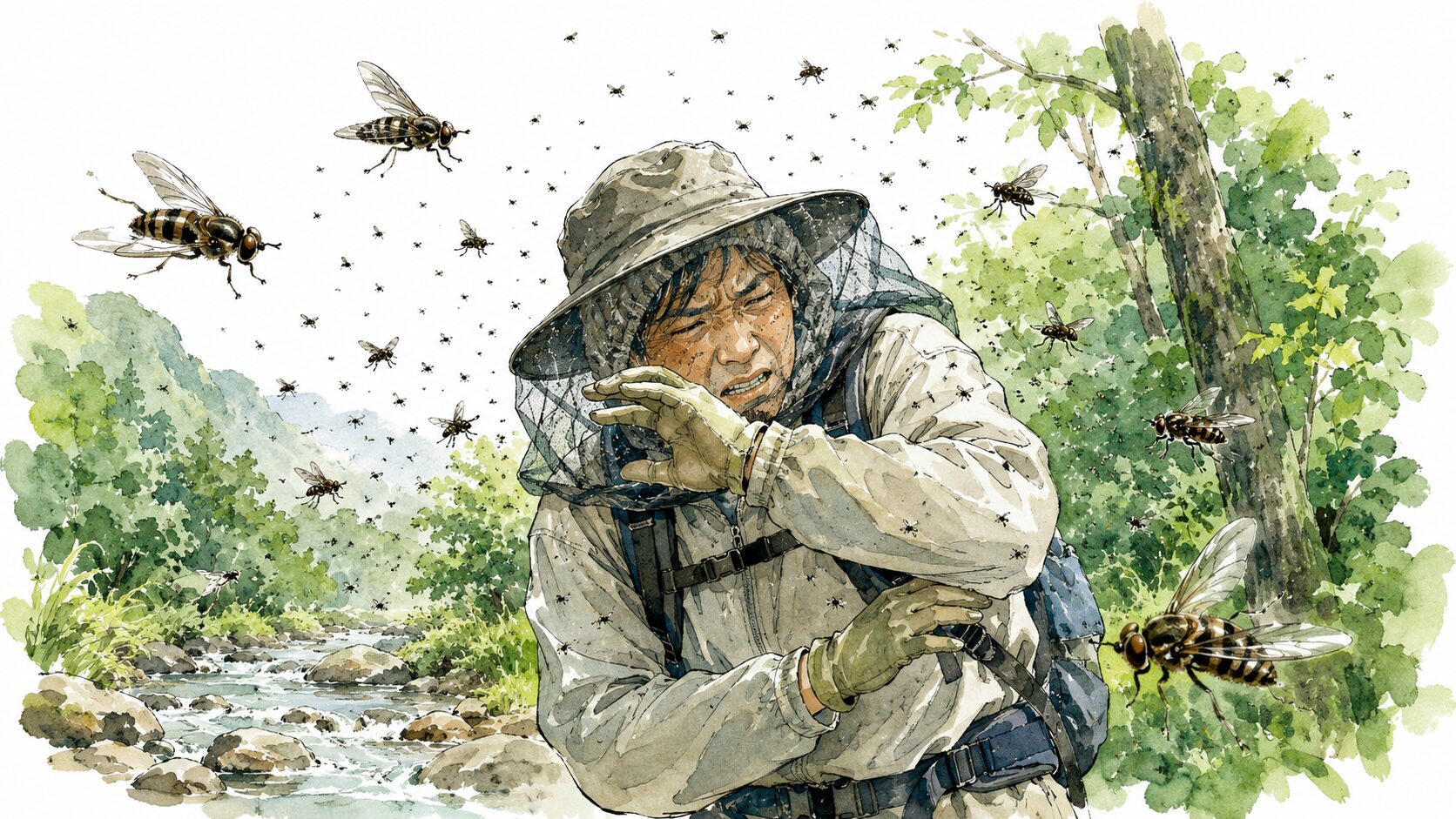 飛び回る夏の虫のイメージ