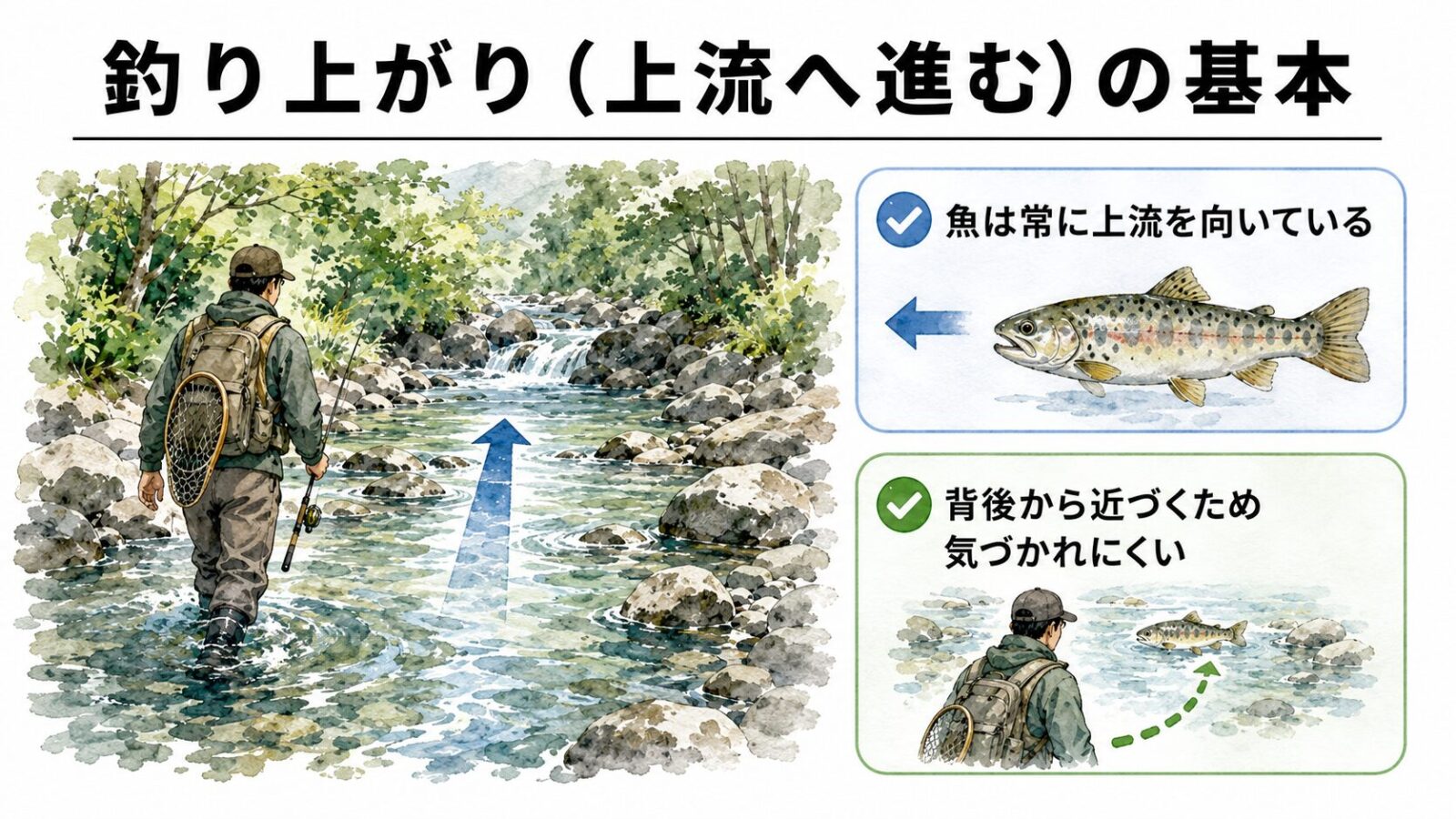 釣り上がりの基本図解