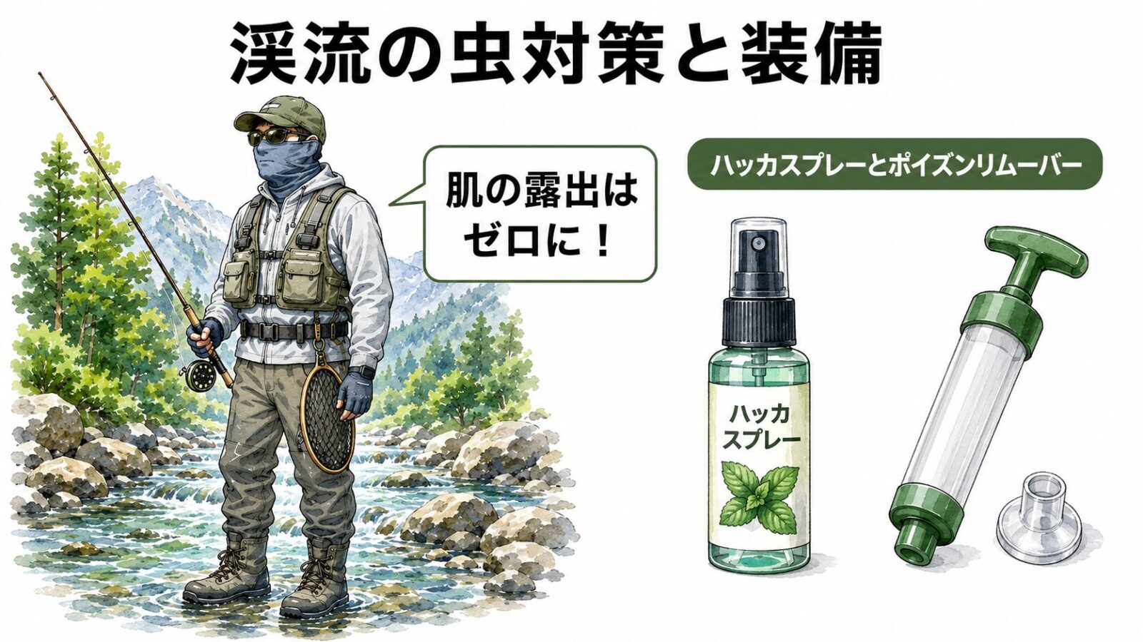 虫対策の服装と装備図解