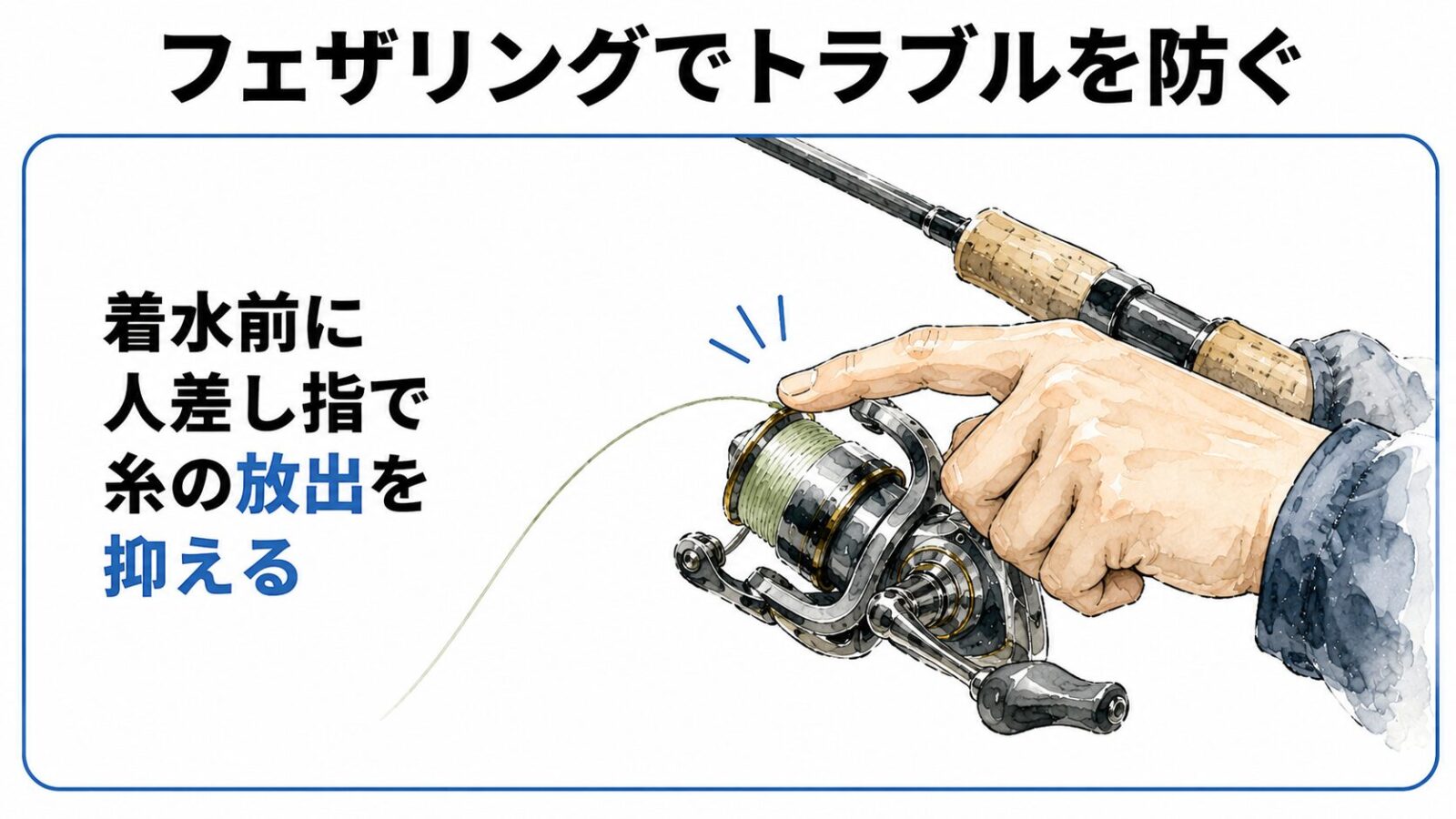 フェザリングのやり方図解