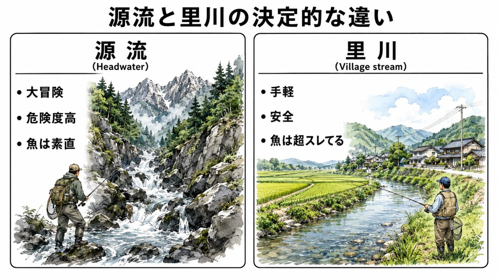 源流と里川の決定的な違いの図解