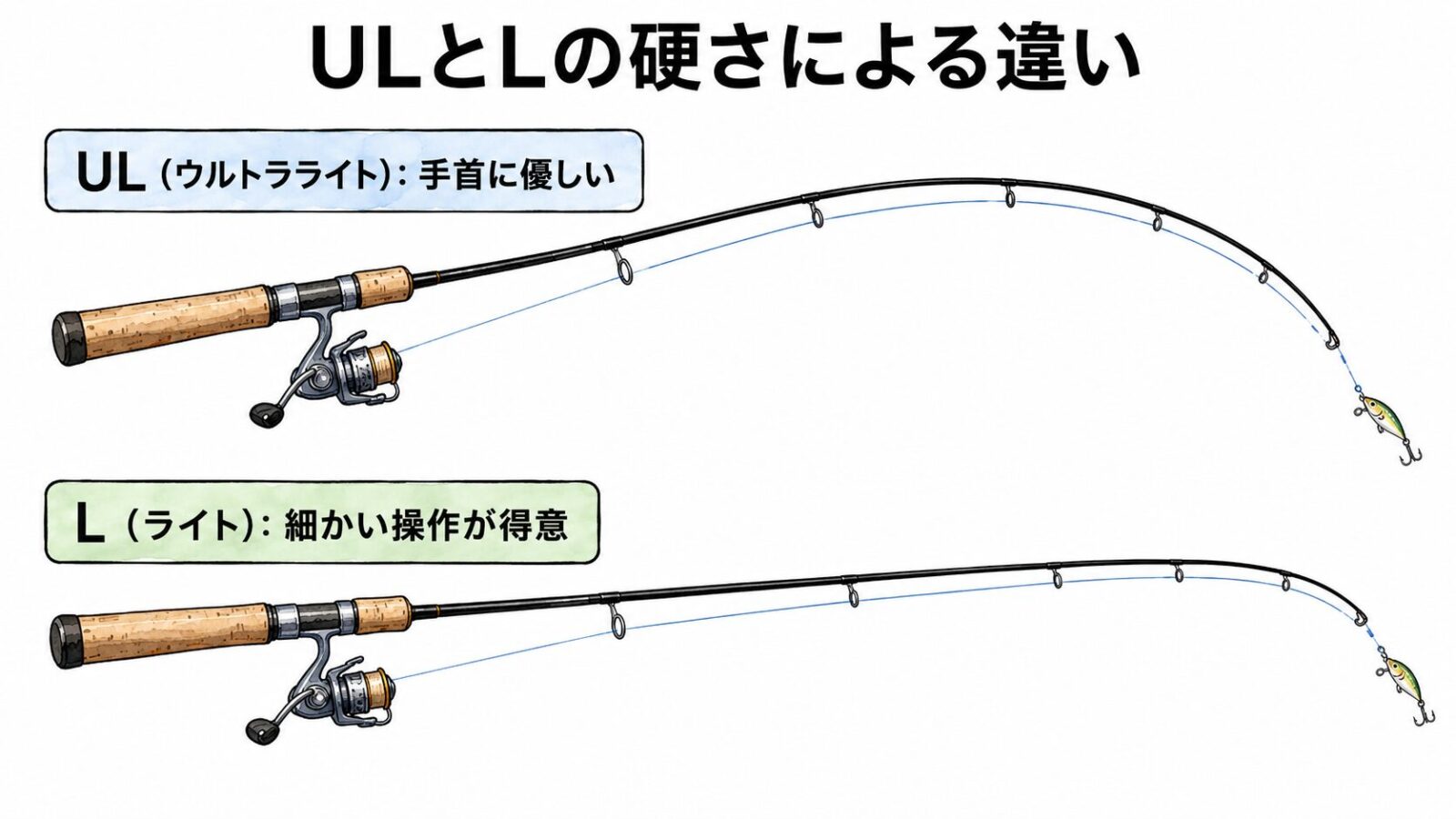 ULとLの硬さによる違い図解