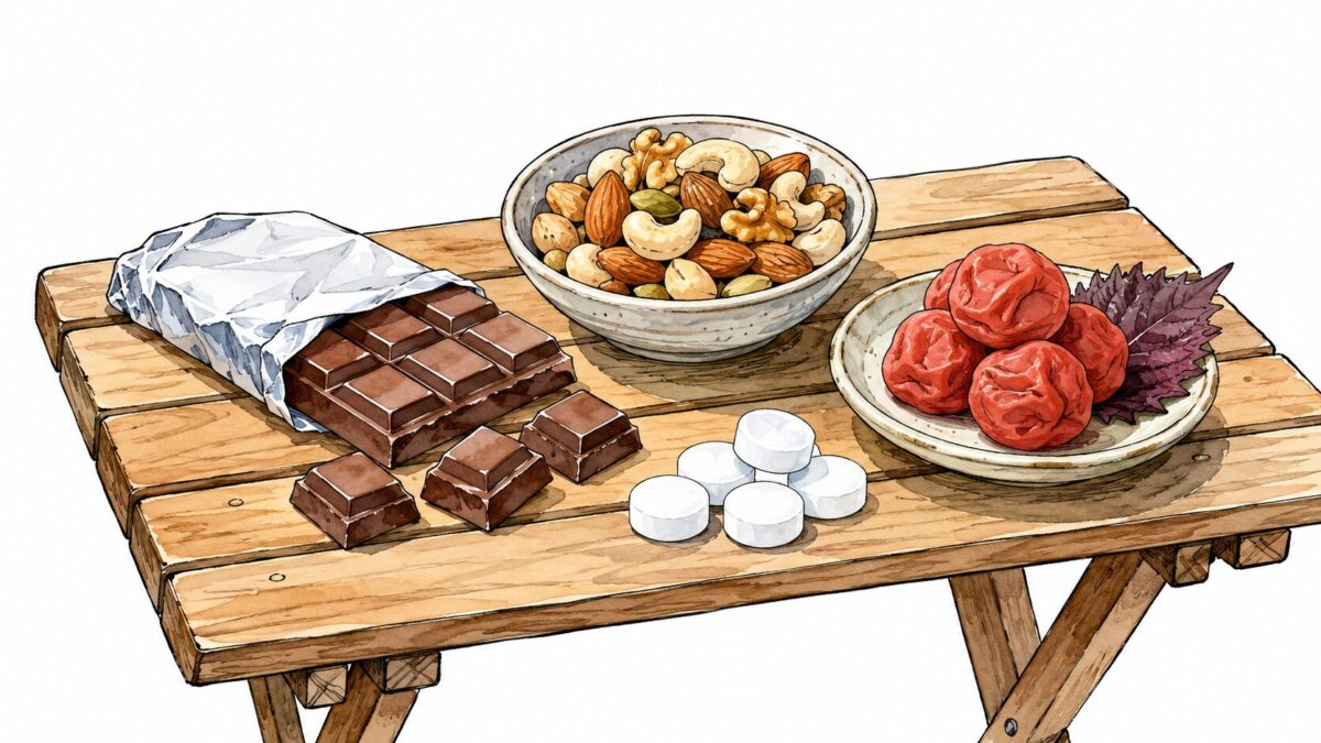 行動食と梅干し