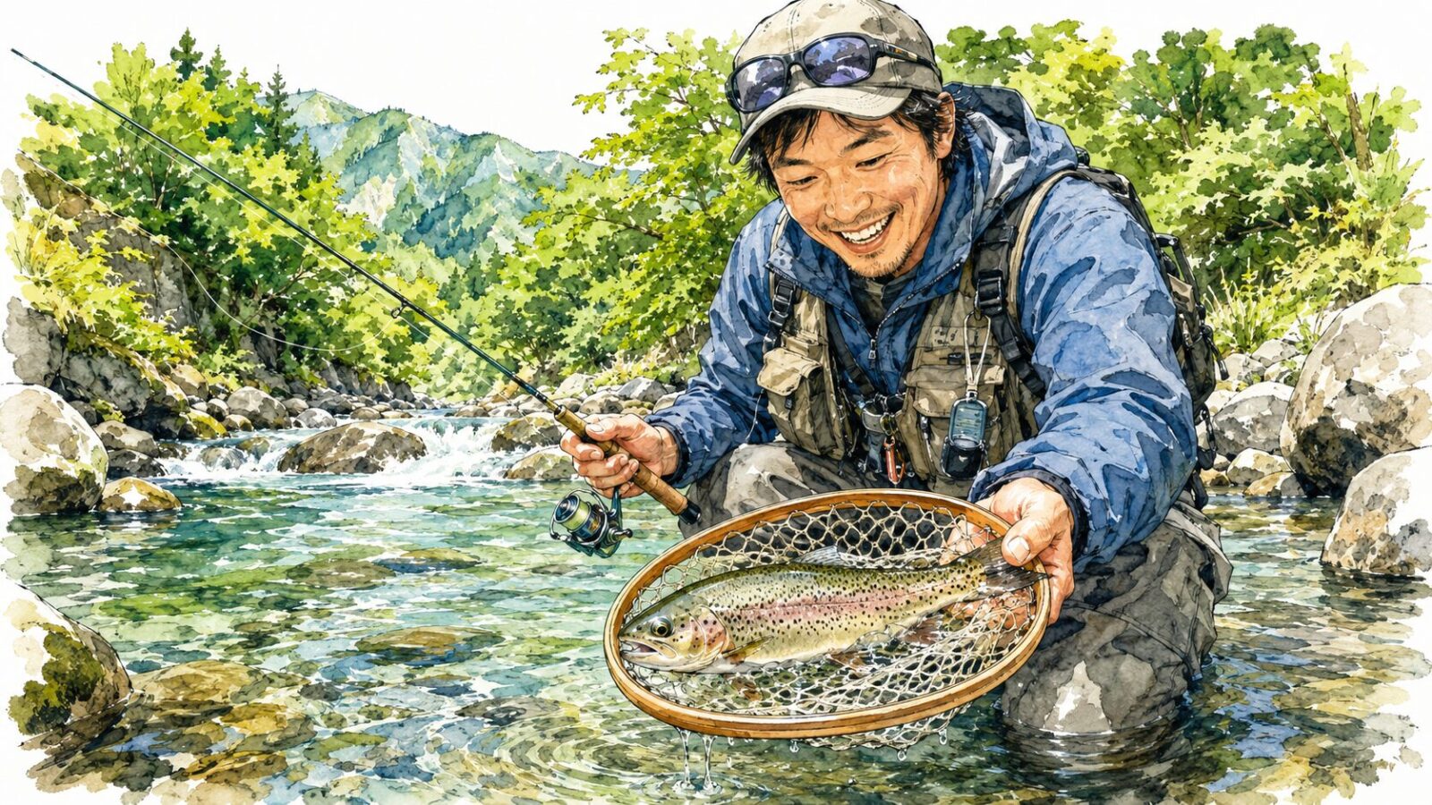 狙い通りのポイントで釣れた喜び